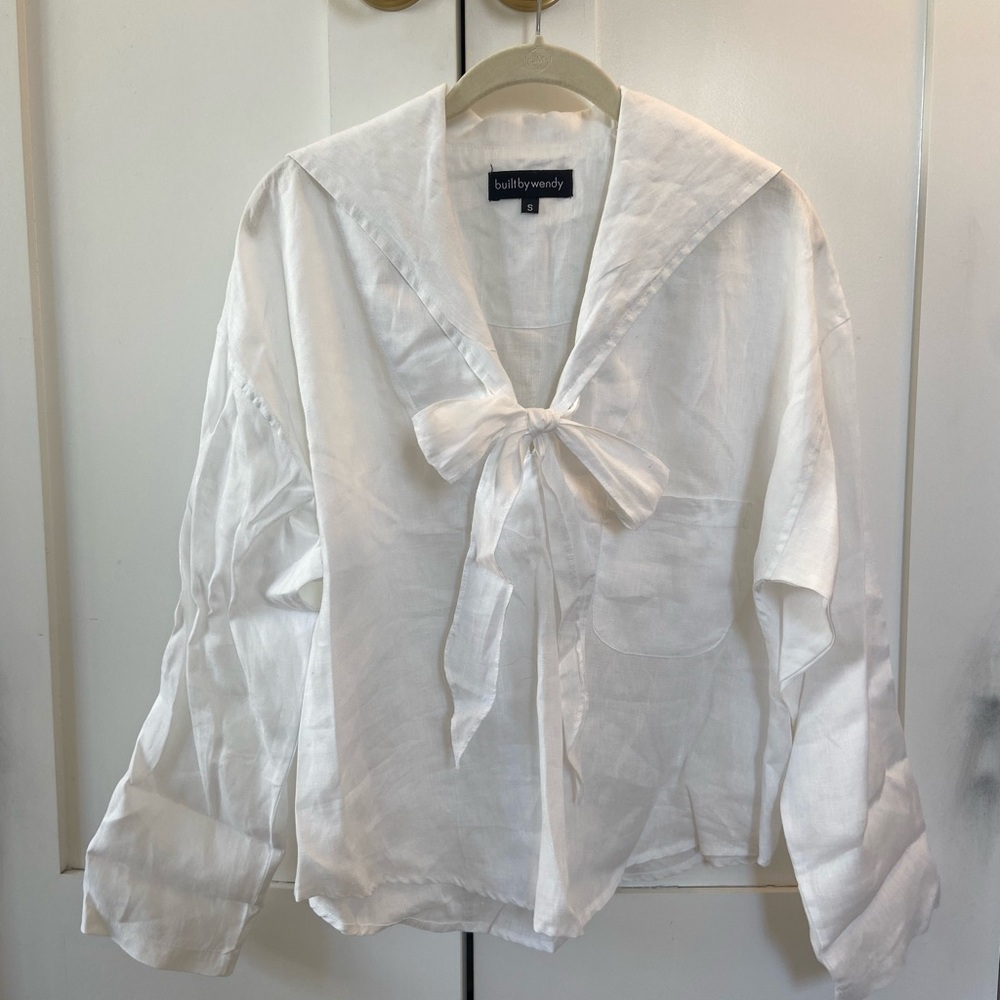 Built By Wendy Linen Sailor Blouse